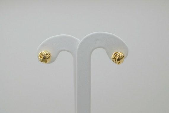 10K Gold Love Knot Stud Earrings - Etsy