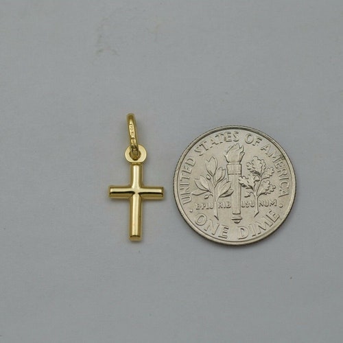 10K Gold Small Reversible Plain Cross 