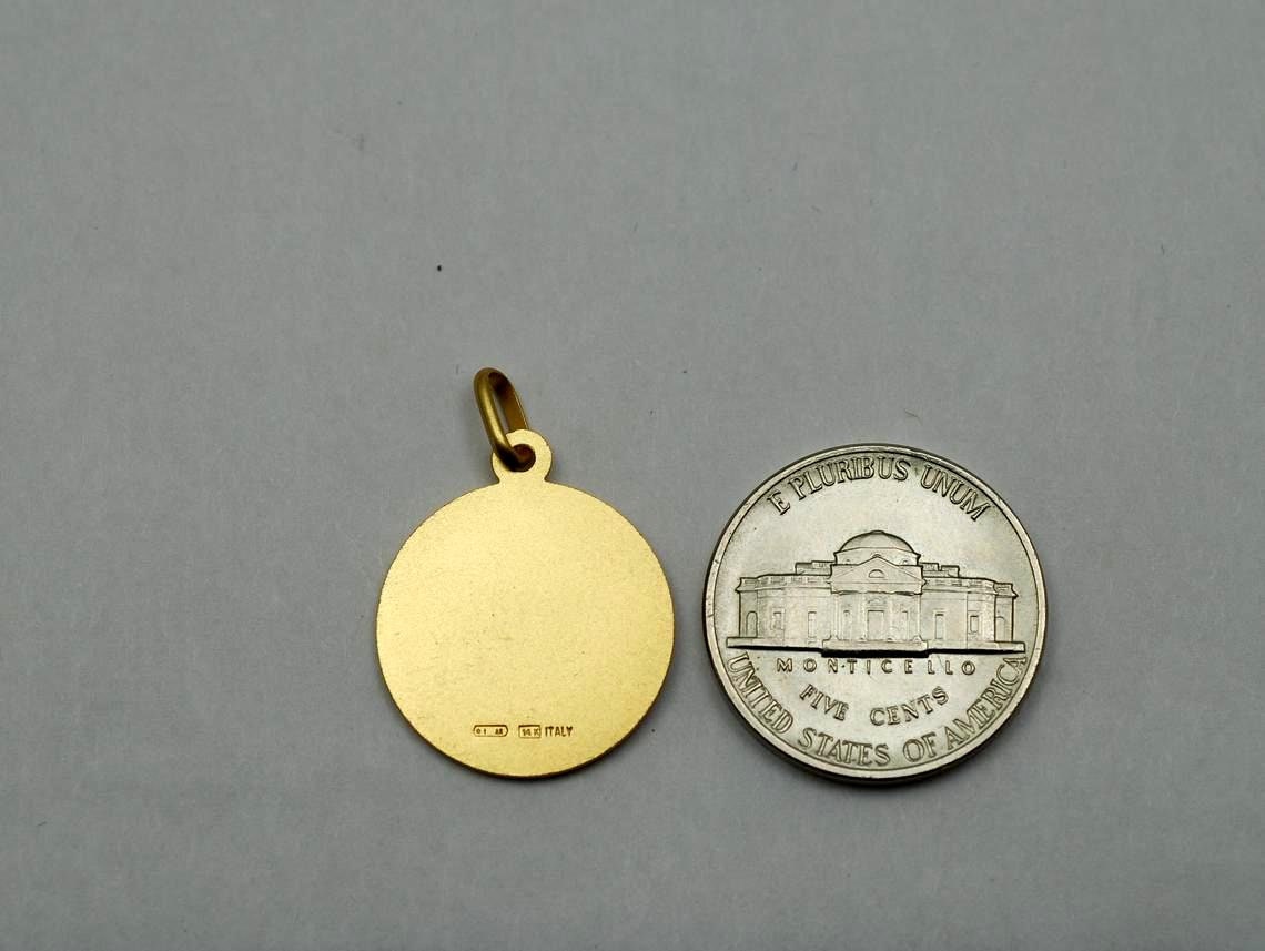 14K Solid Gold Large St. Jude Medal / Pendant - Etsy