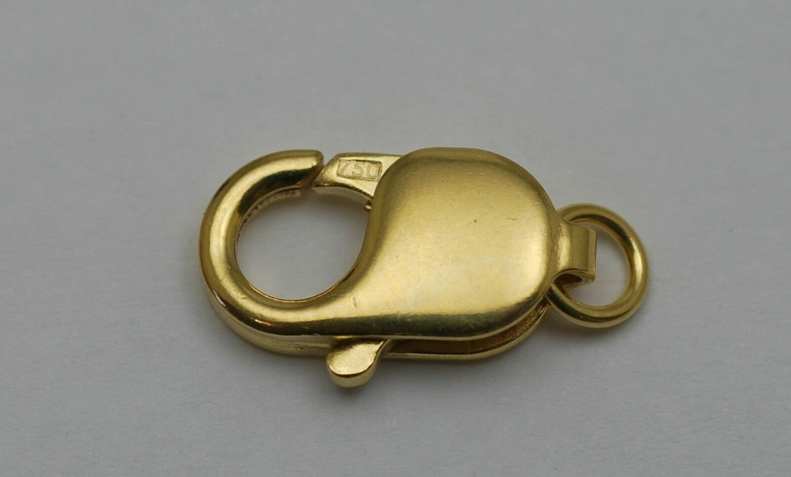 18K Solid Gold Large Lobster Claw Clasp Etsy