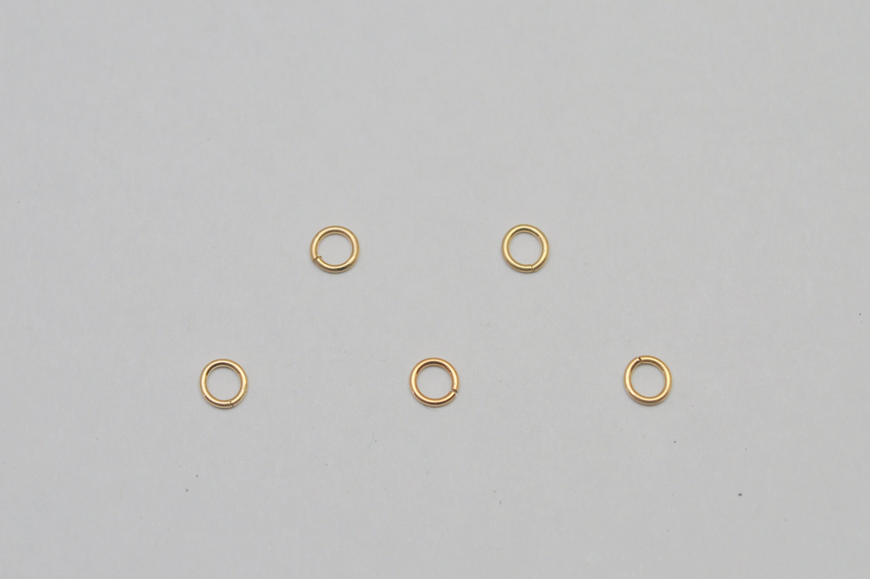5 Pieces 10K Solid Gold 5 Mm Jump Rings Open - Etsy