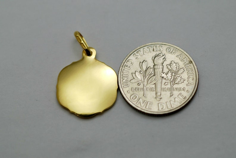 Chridtopher medal pendant 10K gold 14.3 mm St