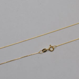 14K Solid Gold 18 Inches Fine Box Link Style Chain - Etsy