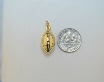 10K gold American Football pendant