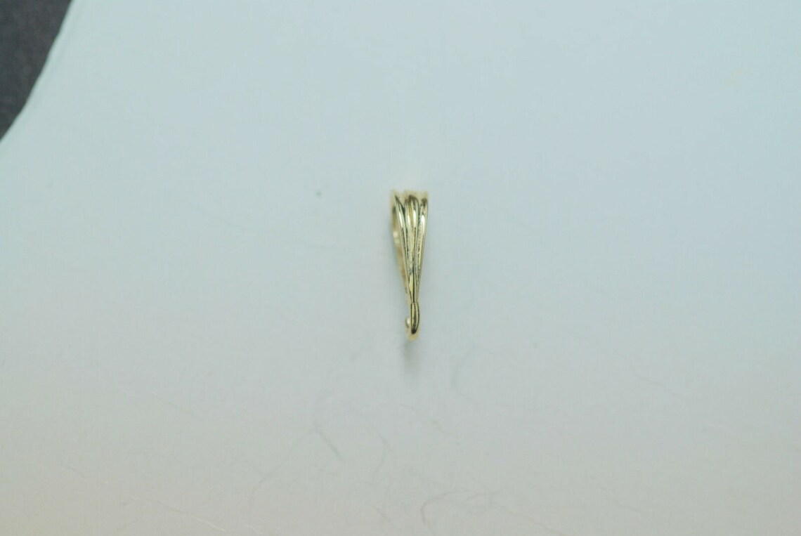 Solid 10K Yellow Gold Replacement Bails – Multiple Sizes for Wider Chains