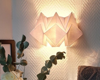 Applique Murale Origami Design fait mail en Papier | Eclairage d'intérieur fait en France