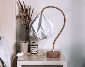 Table Lamp KIKYO with flexible cable and paper lampshade