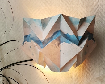 Summer Origami Wall Sconce handmade in Paper | Wall light fixture | Perfect for your interiors