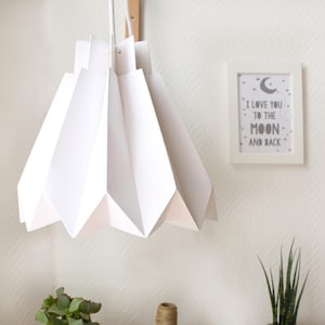 PARALUME FAI DA TE - Paralume Origami - Paralume per camera dei bambini - Paralume romantico - Paralume in carta bianca - Paralume in carta