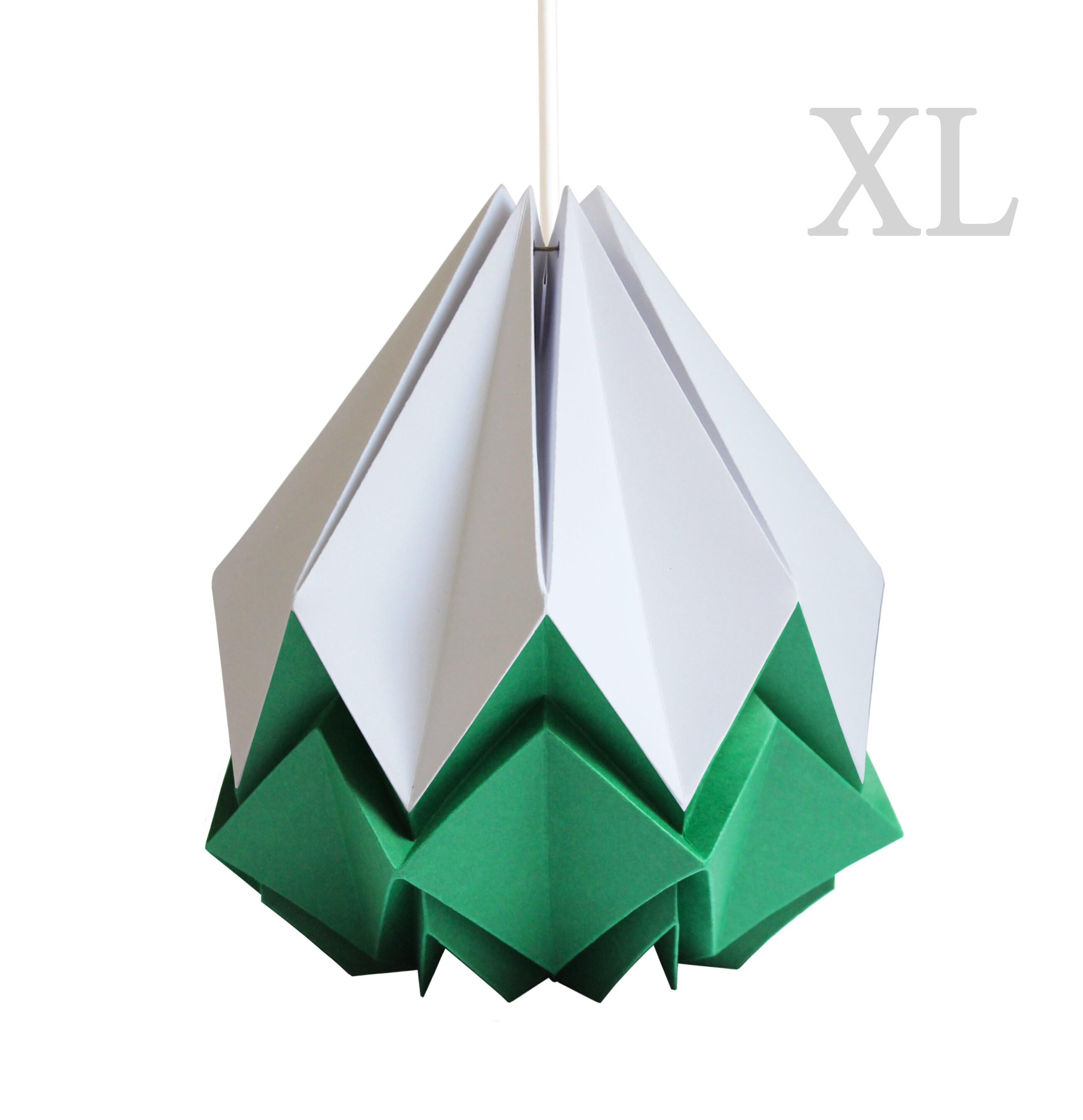 Luminaire Origami Xl Blanc avec Couleur | Suspension Surdimensionée Parfait Pour Votre Salon ou Gran
