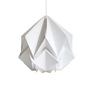 Origami lampshade in white paper, small size