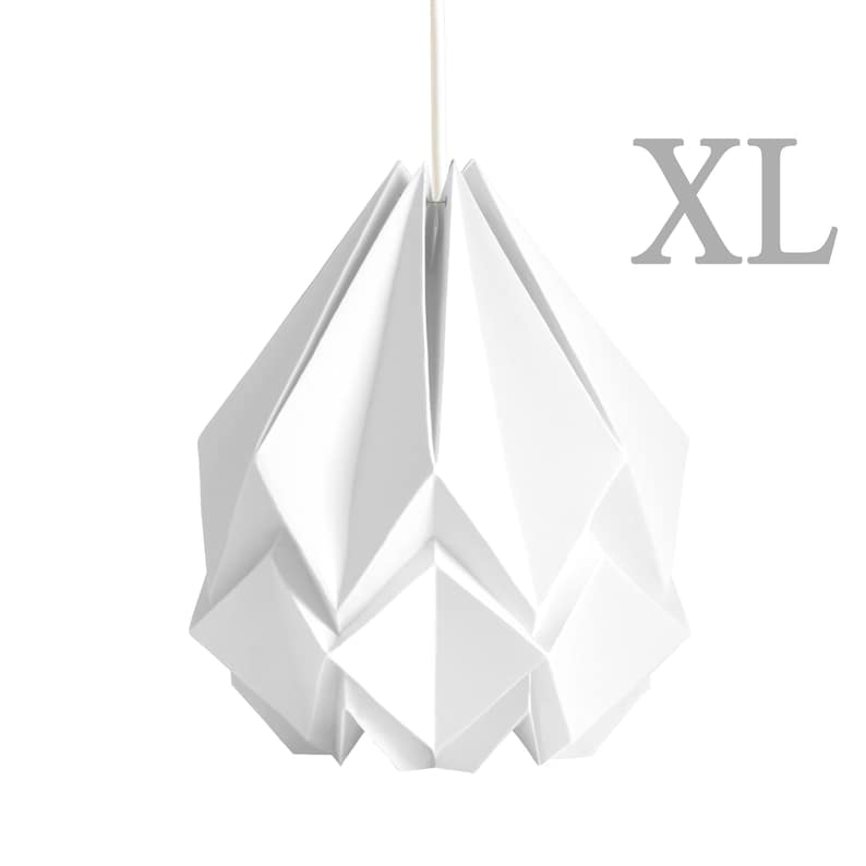 XL origami lamp handmade in paper Oversized pendant light Etsy