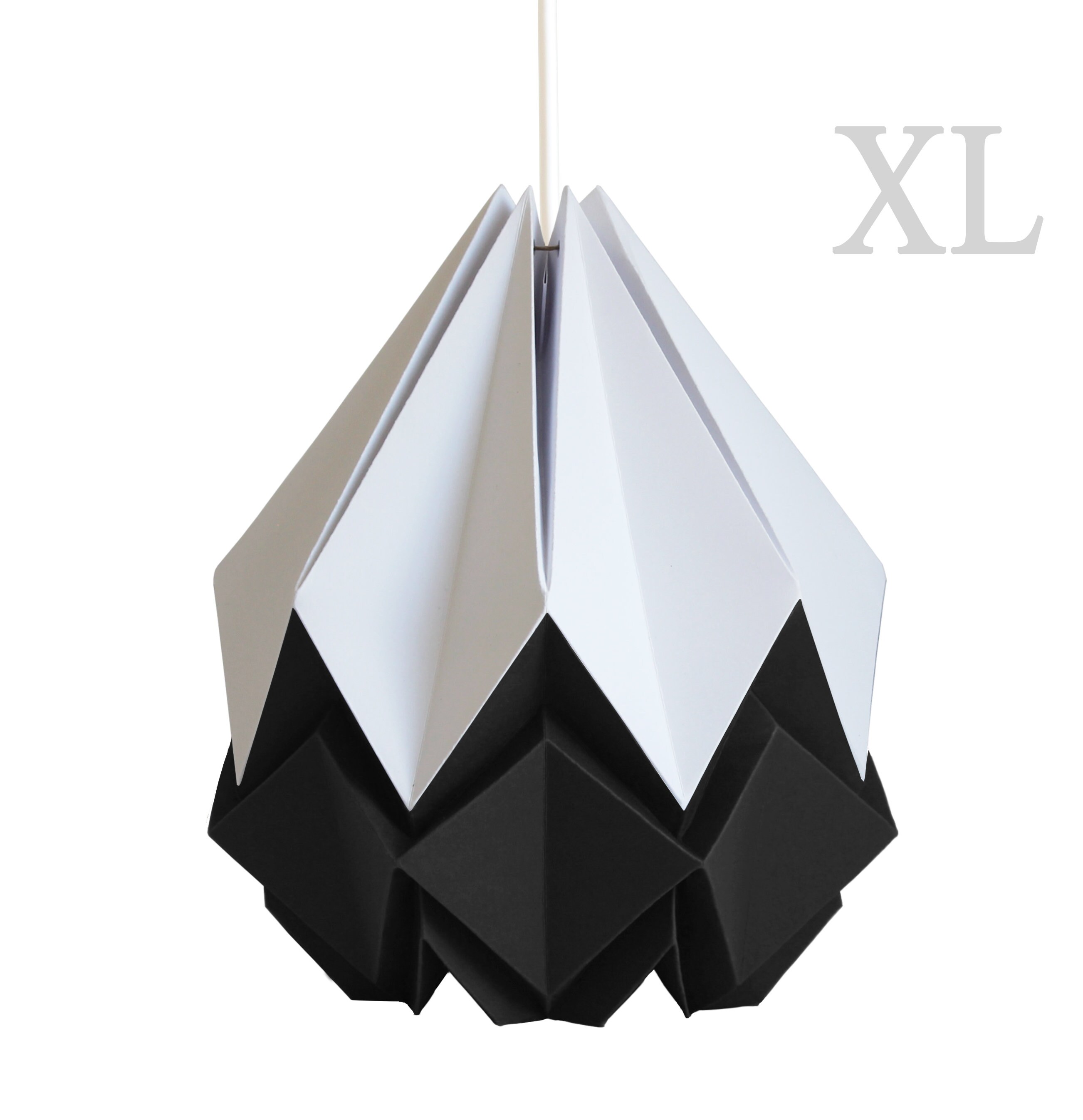 Luminaire Origami Xl Blanc avec Couleur | Suspension Surdimensionée Parfait Pour Votre Salon ou Gran