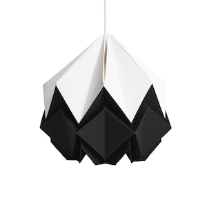 LAST ITEMS - Origami lampshade in white and black paper, small size