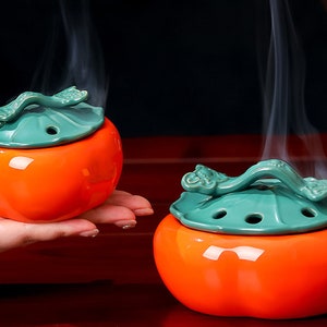 Persimmon incense burner, incense holder, ceramic incense tray, household decorative ornaments