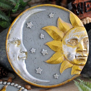 Retro do old sun moon God garden ornaments, garden decoration ornaments pendant
