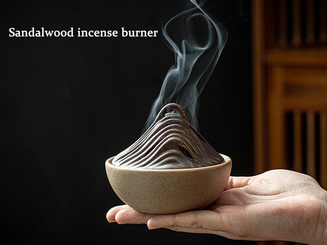 Mountain Incense Burner Zen Small Mountain Range Plate Ceramic Handmade