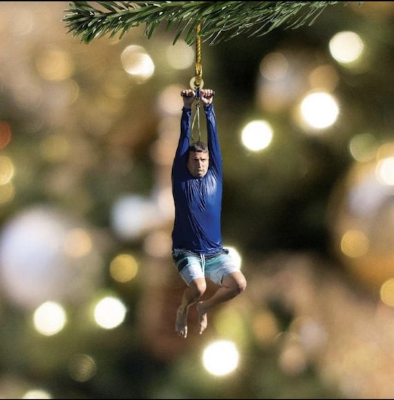 I Think You Should Leave Zip Line Acrylic Christmas Ornament