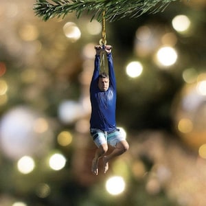 Etwas unvollkommen ich denke, Sie sollten Zip Line Acryl Weihnachtsverzierung, lustiges Meme Ornament Baumdekor Geschenk, Tim Robinson Ornament verlassen