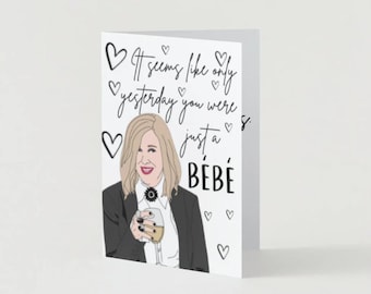 Bebe Moira Rose Schitts Creek Birthday Card | Funny Card | Printable Digital Download Card| Moira | Catherine O'Hara