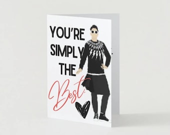 Simply The Best David Rose Schitts Creek Card | Funny Card | Printable Digital Download Card| Valentine's | Dan Levy| Anniversary| Birthday