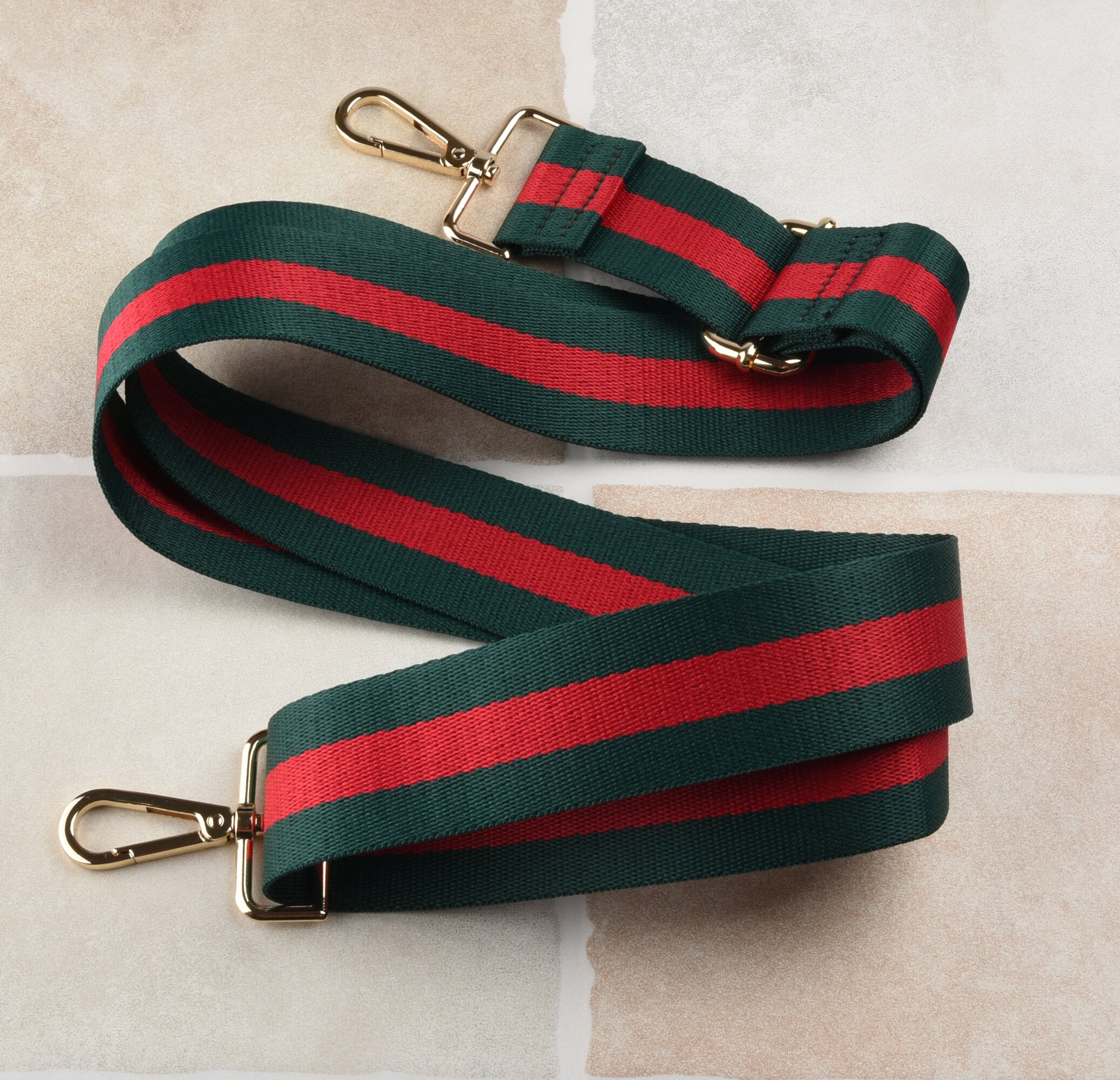 Green and Red Crossbody Bag Strap Adjustable Handbag Strap Etsy