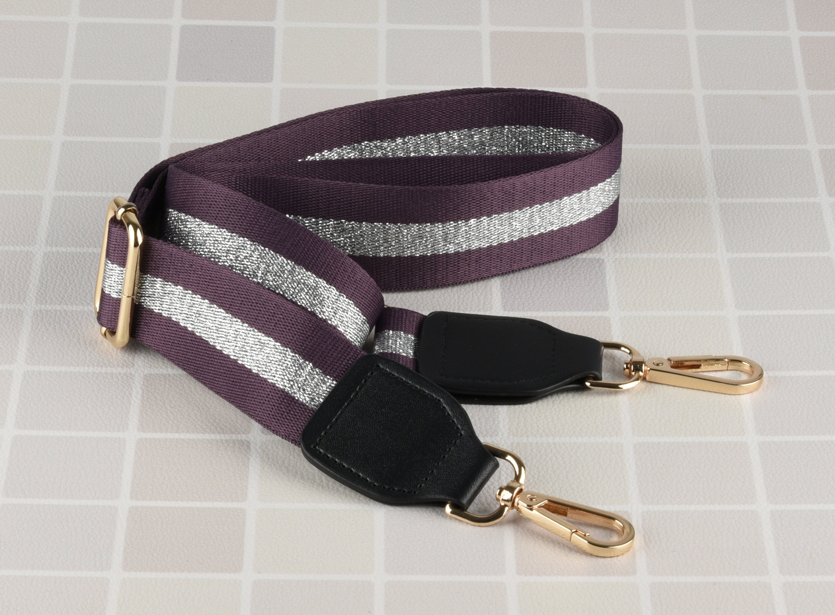 Purple and Silver Glitter Bag Strap Replacement Adjustable Etsy