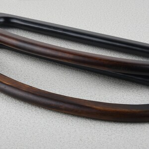 23.5cm Dark Brown Wood Handles for Hand Bag one pair image 4