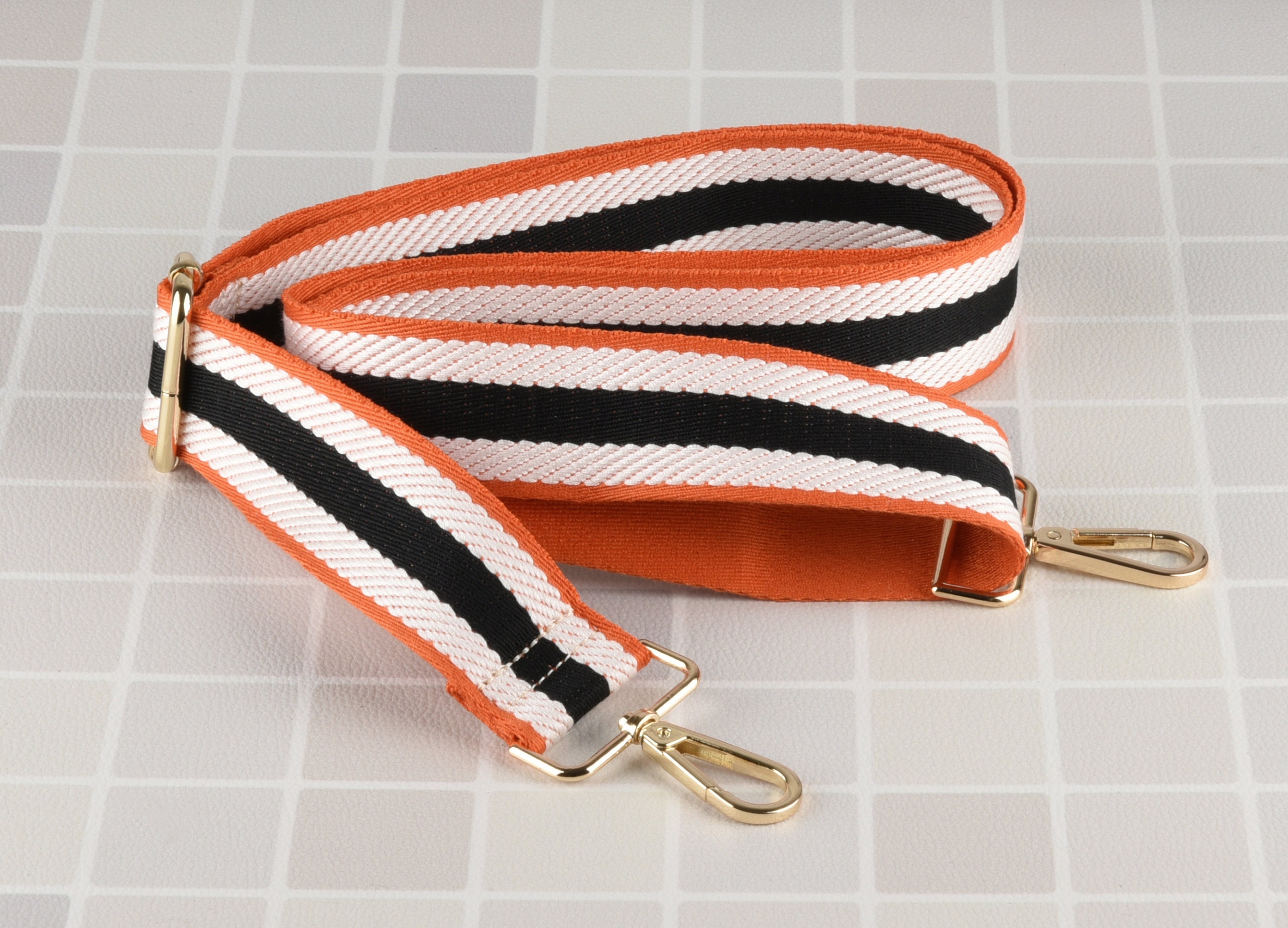 Orange & Green Crossbody Strap Collection Woven Canvas . 