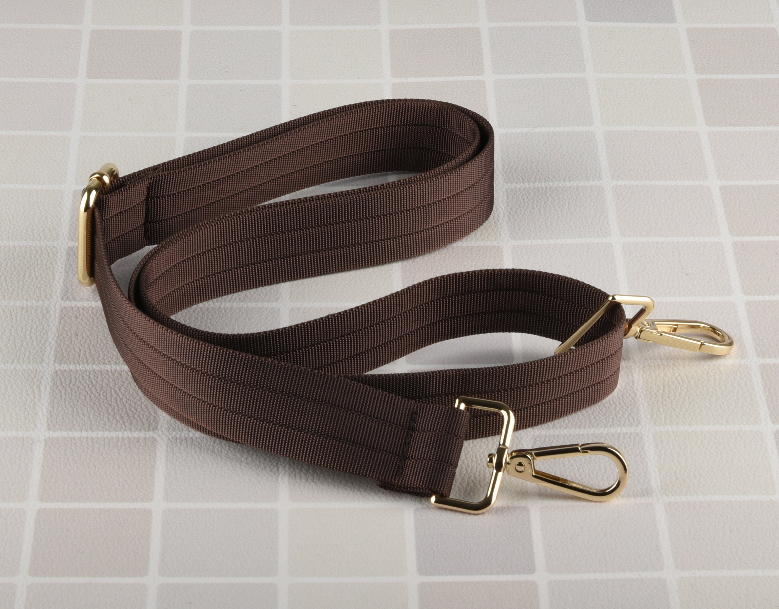 Dark Brown Nylon Strap for Bag 1.18 Inch Wide Cross Body Strap 