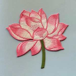 Embroidered Lotus Applique Sew On