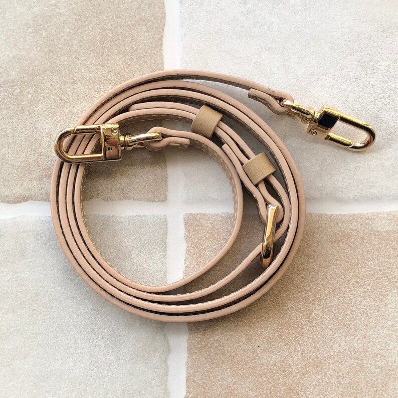 Light Tan Faux Leather Purse Strap 1.2cm Width