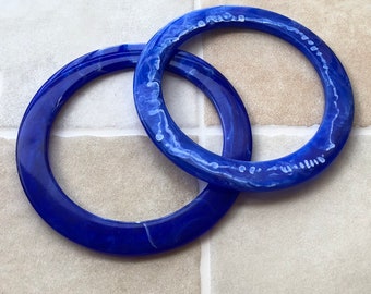 Blue Acrylic Circles Purse Handles