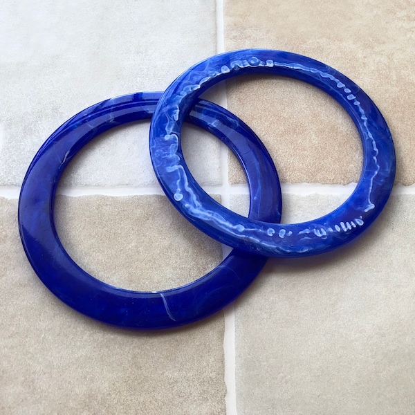 Blue Acrylic Circles Purse Handles