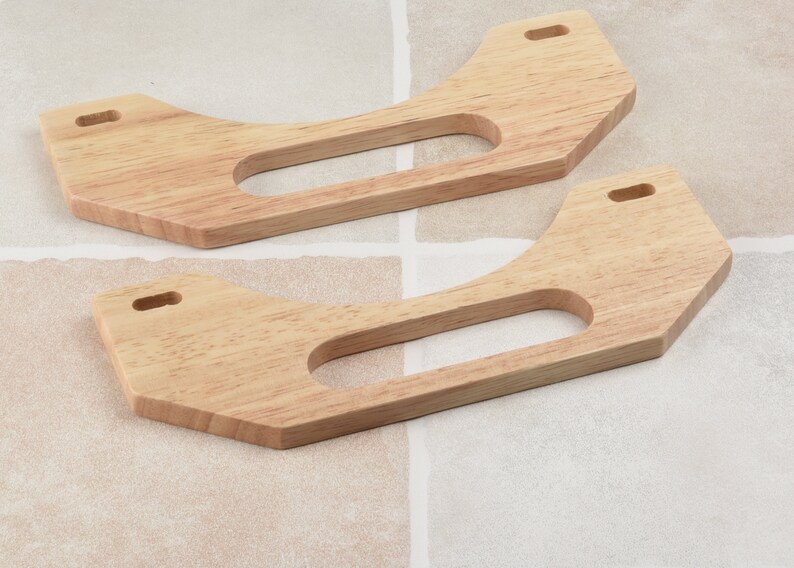 Handbag Handles one pair 20cm Natural Wood Bag Handle