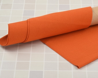 Orange Knitted Rib for Cuffs, Neckbands, or Waistbands