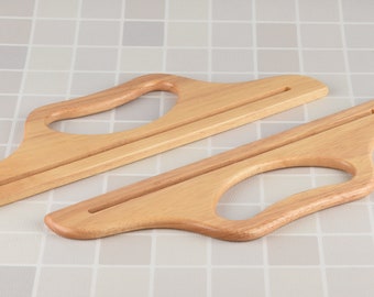 Oak Wooden Bag Handles - one pair