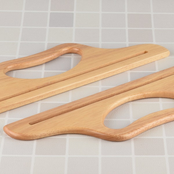 Oak Wooden Bag Handles - one pair