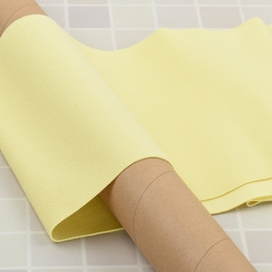 Light Yellow Rib Knit Trim for Cuffs, Neckbands, or Waistbands