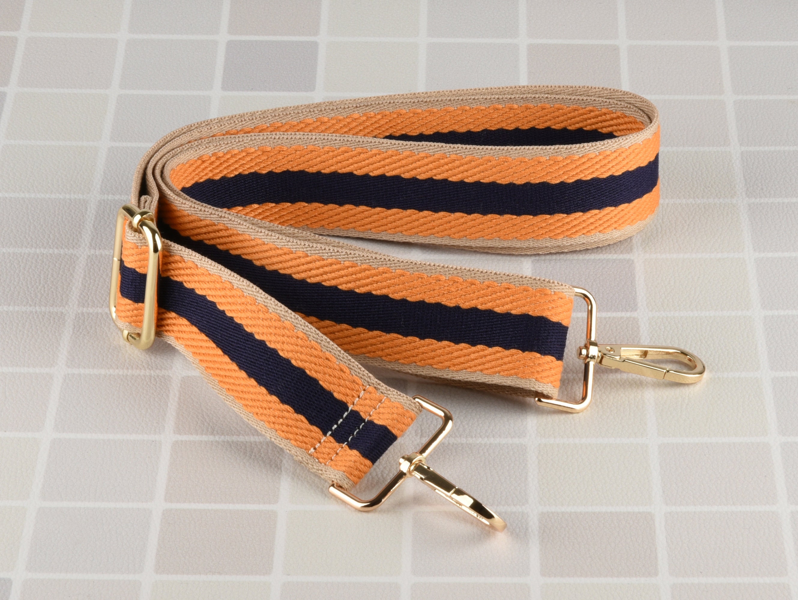 Orange and Navy Crossbody Bag Strap Adjustable Handbag Strap | Etsy