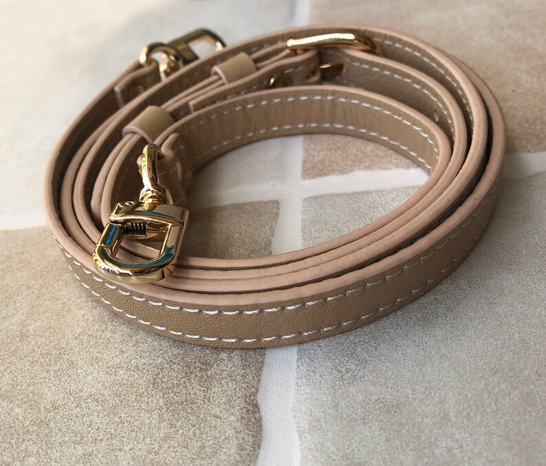 Light Tan Faux Leather Purse Strap 1.2cm Width