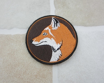 Embroidered Fox Patch Iron/Sew On