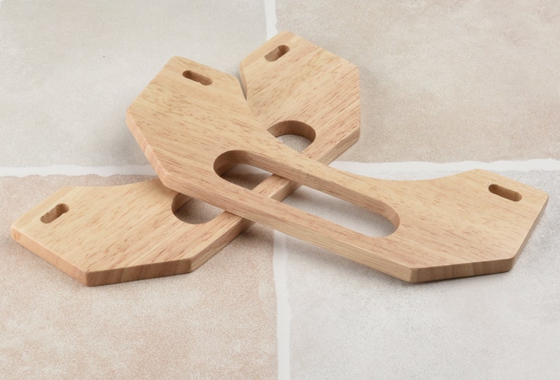 Handbag Handles one pair 20cm Natural Wood Bag Handle