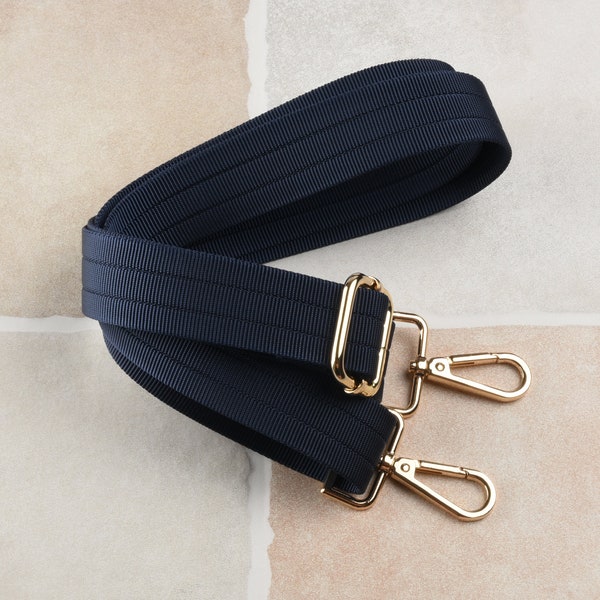 Navy Nylon Strap for Bag 1.18 inch Wide Cross Body Strap