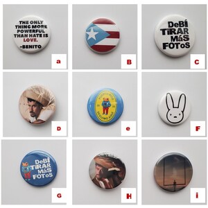 Bad Bunny Pin, DeBÍ TiRAR MáS FOToS Pin, Seguimos aqui, DtMF, Sapo Concho, Jibaro pin, Bad Bunny Magnet, bad bunny superbowl Bild 3