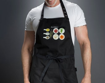 Chef aprons for the modern home chef. For men and women. (Bouillabaisse, France) FREE SHIPPING