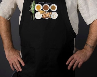 Tabliers de cuisine pour le chef maison moderne. Pour les hommes et les femmes. (Palak Paneer, Inde) LIVRAISON GRATUITE