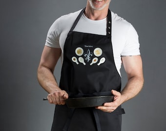 Chef aprons for the modern home chef. For men and women. (Tourtière, Canada) FREE SHIPPING