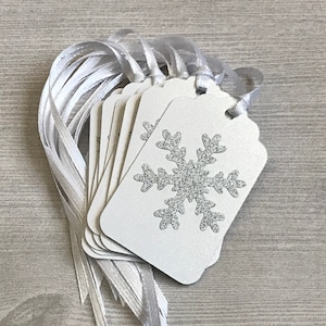 Snowflake Gift Tags, Baby Its Cold Outside Gift Tags, Winter Baby Shower, Winter Onederland, Winter Wedding Decor, White Christmas Gift Tags image 1