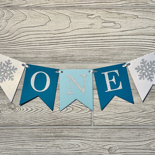 Winter Onederland Decorations Boy Blue & Silver Snowflake Etsy Canada